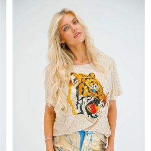 Game Day Tiger Sequin Tee by Judith March